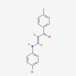 molecular formula C16H14BrNO B5179704 3-[(4-bromophenyl)amino]-1-(4-methylphenyl)-2-propen-1-one 