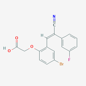 molecular formula C17H11BrFNO3 B5179735 {4-bromo-2-[2-cyano-2-(3-fluorophenyl)vinyl]phenoxy}acetic acid 