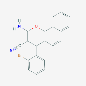 molecular formula C20H13BrN2O B5179740 2-amino-4-(2-bromophenyl)-4H-benzo[h]chromene-3-carbonitrile 