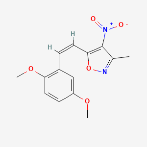 molecular formula C14H14N2O5 B5179744 5-[2-(2,5-dimethoxyphenyl)vinyl]-3-methyl-4-nitroisoxazole 