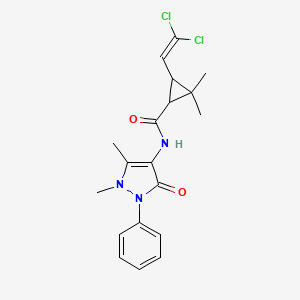 molecular formula C19H21Cl2N3O2 B5179746 3-(2,2-dichlorovinyl)-N-(1,5-dimethyl-3-oxo-2-phenyl-2,3-dihydro-1H-pyrazol-4-yl)-2,2-dimethylcyclopropanecarboxamide 