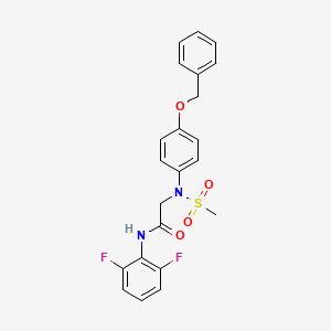 molecular formula C22H20F2N2O4S B5179779 N~2~-[4-(benzyloxy)phenyl]-N~1~-(2,6-difluorophenyl)-N~2~-(methylsulfonyl)glycinamide 