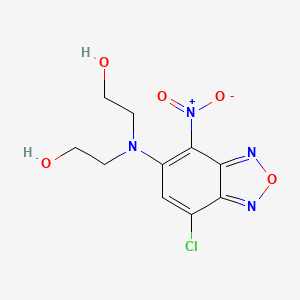 molecular formula C10H11ClN4O5 B5179781 2,2'-[(7-chloro-4-nitro-2,1,3-benzoxadiazol-5-yl)imino]diethanol 