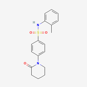 molecular formula C18H20N2O3S B5179788 N-(2-methylphenyl)-4-(2-oxo-1-piperidinyl)benzenesulfonamide 