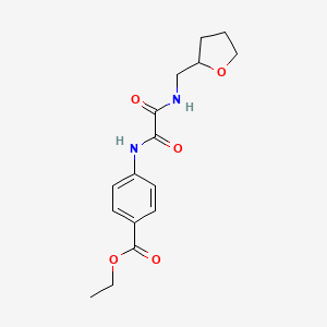 molecular formula C16H20N2O5 B5179808 ethyl 4-({oxo[(tetrahydro-2-furanylmethyl)amino]acetyl}amino)benzoate 