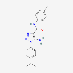 molecular formula C19H21N5O B5179815 5-amino-1-(4-isopropylphenyl)-N-(4-methylphenyl)-1H-1,2,3-triazole-4-carboxamide 
