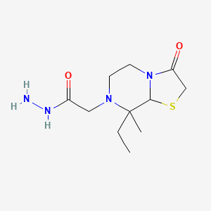 molecular formula C11H20N4O2S B5179823 2-(8-ethyl-8-methyl-3-oxohexahydro-7H-[1,3]thiazolo[3,2-a]pyrazin-7-yl)acetohydrazide 