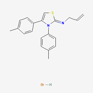 molecular formula C20H21BrN2S B5179831 N-[3,4-bis(4-methylphenyl)-1,3-thiazol-2(3H)-ylidene]-2-propen-1-amine hydrobromide 