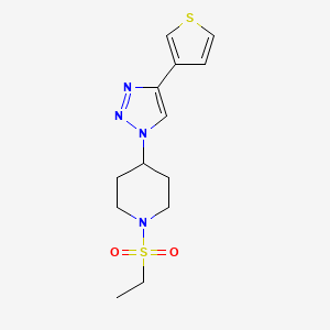 molecular formula C13H18N4O2S2 B5179843 1-(ethylsulfonyl)-4-[4-(3-thienyl)-1H-1,2,3-triazol-1-yl]piperidine 