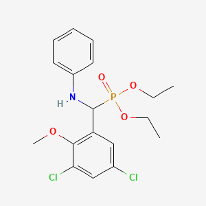 molecular formula C18H22Cl2NO4P B5179844 diethyl [anilino(3,5-dichloro-2-methoxyphenyl)methyl]phosphonate 
