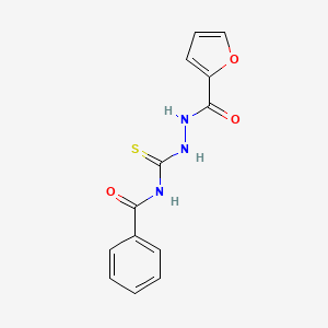 molecular formula C13H11N3O3S B5179853 N-{[2-(2-furoyl)hydrazino]carbonothioyl}benzamide 