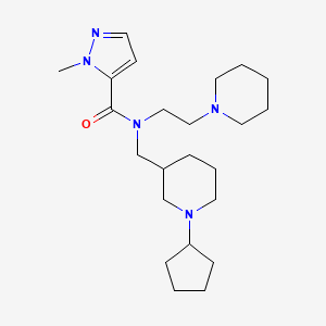 molecular formula C23H39N5O B5179883 N-[(1-cyclopentyl-3-piperidinyl)methyl]-1-methyl-N-[2-(1-piperidinyl)ethyl]-1H-pyrazole-5-carboxamide 