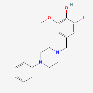 molecular formula C18H21IN2O2 B5179896 2-iodo-6-methoxy-4-[(4-phenyl-1-piperazinyl)methyl]phenol 