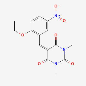 molecular formula C15H15N3O6 B5179912 5-(2-ethoxy-5-nitrobenzylidene)-1,3-dimethyl-2,4,6(1H,3H,5H)-pyrimidinetrione 