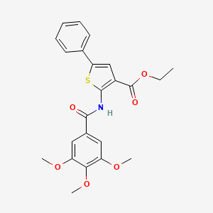 molecular formula C23H23NO6S B5179919 ethyl 5-phenyl-2-[(3,4,5-trimethoxybenzoyl)amino]-3-thiophenecarboxylate 