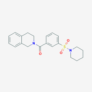 molecular formula C21H24N2O3S B5179945 2-[3-(1-piperidinylsulfonyl)benzoyl]-1,2,3,4-tetrahydroisoquinoline 
