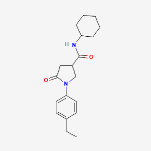 molecular formula C19H26N2O2 B5179968 N-cyclohexyl-1-(4-ethylphenyl)-5-oxo-3-pyrrolidinecarboxamide 