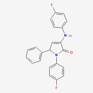 molecular formula C22H16F2N2O B5180002 1-(4-fluorophenyl)-3-[(4-fluorophenyl)amino]-5-phenyl-1,5-dihydro-2H-pyrrol-2-one 