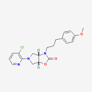(3aS*,6aR*)-5-(3-chloro-2-pyridinyl)-3-[3-(4-methoxyphenyl)propyl]hexahydro-2H-pyrrolo[3,4-d][1,3]oxazol-2-one