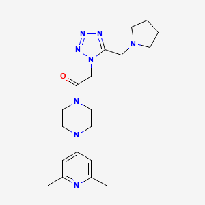molecular formula C19H28N8O B5180033 1-(2,6-dimethyl-4-pyridinyl)-4-{[5-(1-pyrrolidinylmethyl)-1H-tetrazol-1-yl]acetyl}piperazine 