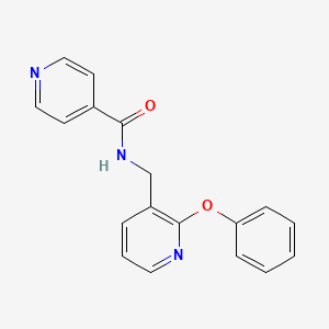 molecular formula C18H15N3O2 B5180037 N-[(2-phenoxy-3-pyridinyl)methyl]isonicotinamide 