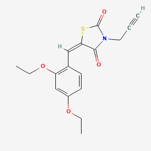 molecular formula C17H17NO4S B5180060 5-(2,4-diethoxybenzylidene)-3-(2-propyn-1-yl)-1,3-thiazolidine-2,4-dione 