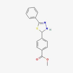 molecular formula C16H14N2O2S B5180072 methyl 4-(5-phenyl-2,3-dihydro-1,3,4-thiadiazol-2-yl)benzoate 