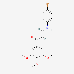 molecular formula C18H18BrNO4 B5180097 3-[(4-bromophenyl)amino]-1-(3,4,5-trimethoxyphenyl)-2-propen-1-one 