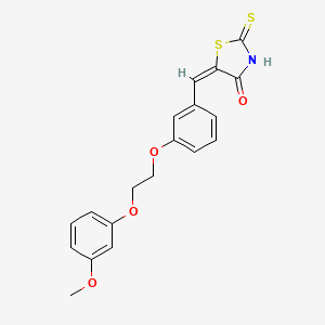 molecular formula C19H17NO4S2 B5180111 5-{3-[2-(3-methoxyphenoxy)ethoxy]benzylidene}-2-thioxo-1,3-thiazolidin-4-one CAS No. 299905-83-2