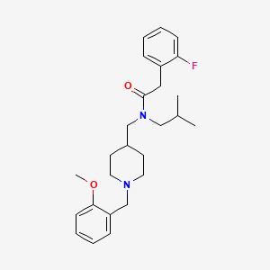 molecular formula C26H35FN2O2 B5180139 2-(2-fluorophenyl)-N-isobutyl-N-{[1-(2-methoxybenzyl)-4-piperidinyl]methyl}acetamide 