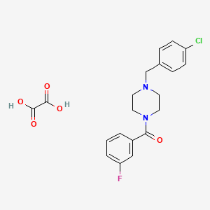 molecular formula C20H20ClFN2O5 B5180147 1-(4-chlorobenzyl)-4-(3-fluorobenzoyl)piperazine oxalate 