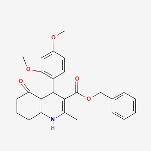 molecular formula C26H27NO5 B5180154 benzyl 4-(2,4-dimethoxyphenyl)-2-methyl-5-oxo-1,4,5,6,7,8-hexahydro-3-quinolinecarboxylate 