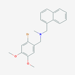 molecular formula C21H22BrNO2 B5180181 (2-bromo-4,5-dimethoxybenzyl)methyl(1-naphthylmethyl)amine 