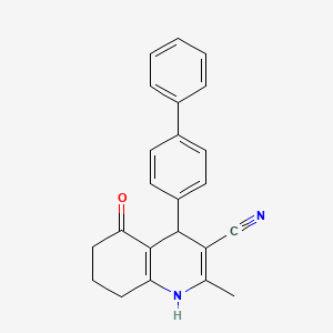 molecular formula C23H20N2O B5180184 4-(4-biphenylyl)-2-methyl-5-oxo-1,4,5,6,7,8-hexahydro-3-quinolinecarbonitrile 