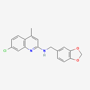 molecular formula C18H15ClN2O2 B5180212 N-(1,3-benzodioxol-5-ylmethyl)-7-chloro-4-methyl-2-quinolinamine 