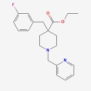 molecular formula C21H25FN2O2 B5180221 ethyl 4-(3-fluorobenzyl)-1-(2-pyridinylmethyl)-4-piperidinecarboxylate 