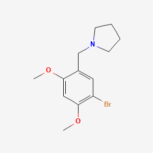 molecular formula C13H18BrNO2 B5180228 1-(5-bromo-2,4-dimethoxybenzyl)pyrrolidine 