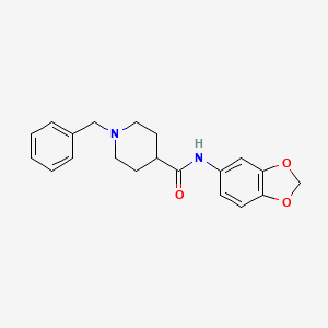 molecular formula C20H22N2O3 B5180230 N-1,3-benzodioxol-5-yl-1-benzyl-4-piperidinecarboxamide 