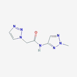 molecular formula C7H9N7O B5180267 N-(2-methyl-2H-1,2,3-triazol-4-yl)-2-(1H-1,2,3-triazol-1-yl)acetamide 