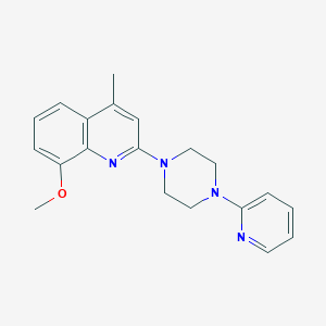 molecular formula C20H22N4O B5180280 8-methoxy-4-methyl-2-[4-(2-pyridinyl)-1-piperazinyl]quinoline 