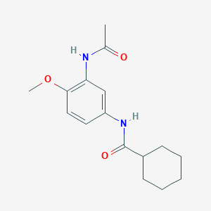 molecular formula C16H22N2O3 B5180283 N-[3-(acetylamino)-4-methoxyphenyl]cyclohexanecarboxamide 
