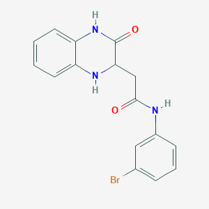 molecular formula C16H14BrN3O2 B5180316 N-(3-bromophenyl)-2-(3-oxo-1,2,3,4-tetrahydro-2-quinoxalinyl)acetamide 