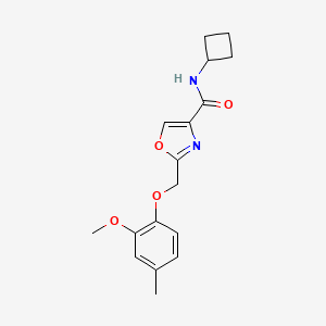 molecular formula C17H20N2O4 B5180325 N-cyclobutyl-2-[(2-methoxy-4-methylphenoxy)methyl]-1,3-oxazole-4-carboxamide 
