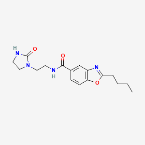 molecular formula C17H22N4O3 B5180352 2-butyl-N-[2-(2-oxo-1-imidazolidinyl)ethyl]-1,3-benzoxazole-5-carboxamide 