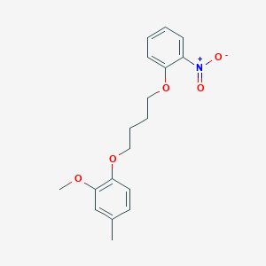 molecular formula C18H21NO5 B5180373 2-methoxy-4-methyl-1-[4-(2-nitrophenoxy)butoxy]benzene 