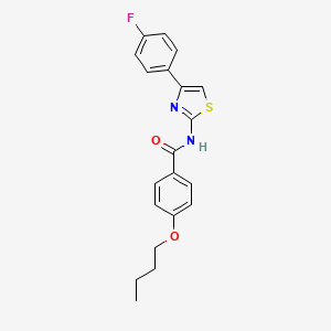 molecular formula C20H19FN2O2S B5180381 4-butoxy-N-[4-(4-fluorophenyl)-1,3-thiazol-2-yl]benzamide 