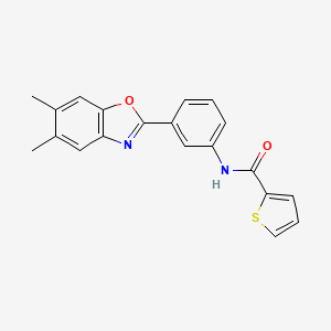 N-[3-(5,6-dimethyl-1,3-benzoxazol-2-yl)phenyl]-2-thiophenecarboxamide