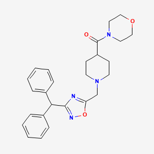 molecular formula C26H30N4O3 B5180456 4-[(1-{[3-(diphenylmethyl)-1,2,4-oxadiazol-5-yl]methyl}-4-piperidinyl)carbonyl]morpholine 