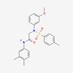 molecular formula C24H26N2O4S B5180467 N~1~-(3,4-dimethylphenyl)-N~2~-(3-methoxyphenyl)-N~2~-[(4-methylphenyl)sulfonyl]glycinamide 