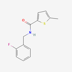 molecular formula C13H12FNOS B5180472 N-(2-fluorobenzyl)-5-methyl-2-thiophenecarboxamide 